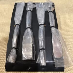 Vibhsa Black Stainless Steel (4) Cheese Knife Silverware/Great gift